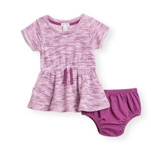 NWT Splendid Baby Girl Vanilla Sky Dress Set, Amethyst Heather Size 12-18 months